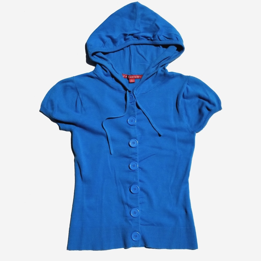 Short Sleeve Hooded Cardigan